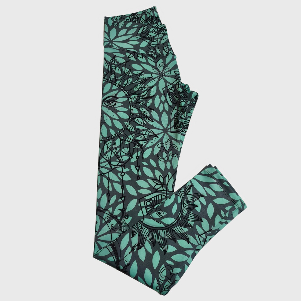Legging Verde Mandala Sol